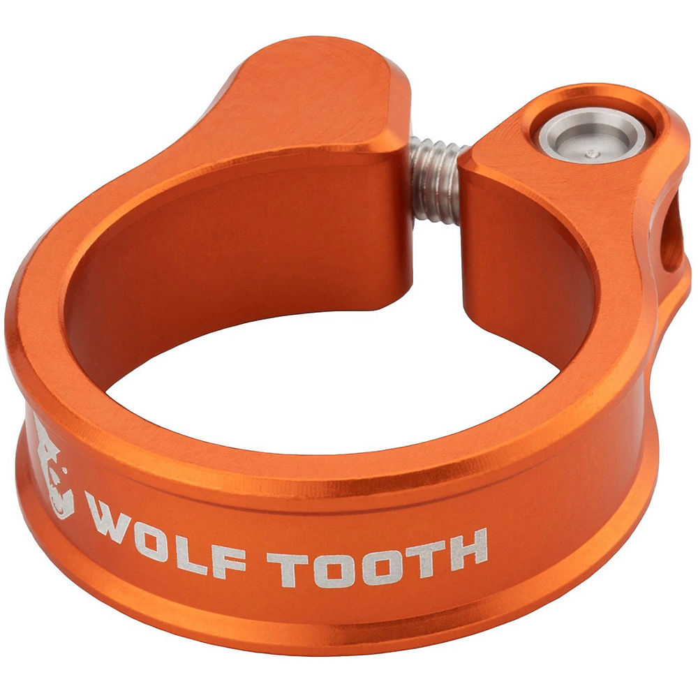 Wolf Tooth Seatpost Clamp - Orange - 34.9mm, Orange