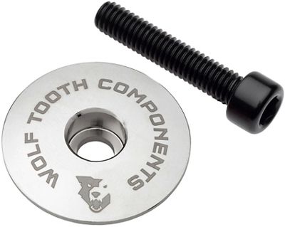 Wolf Tooth Ultralight Stem Cap and Bolt - Nickel, Nickel