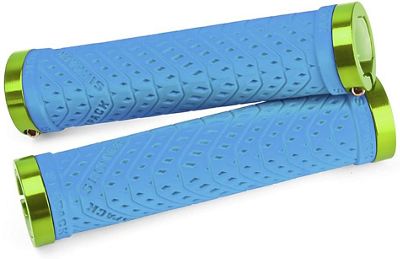 Sixpack Racing K-Trix Lock-On Grips - Blue-Electric Green, Blue-Electric Green