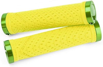 Sixpack Racing K-Trix Lock-On Grips - Yellow-Electric Green, Yellow-Electric Green