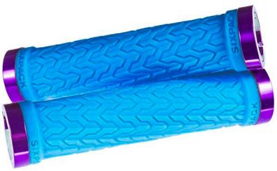Sixpack Racing S-Trix Lock-On Grips - Bleu/Violet, Bleu/Violet