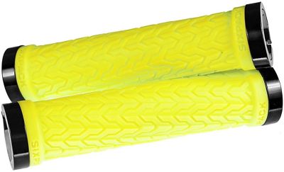 Sixpack Racing S-Trix Lock-On Grips - Neon Yellow/Noir, Neon Yellow/Noir