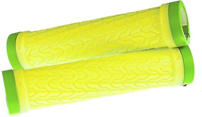 Sixpack Racing S-Trix Lock-On Grips - Neon Yellow-Liquid Green, Neon Yellow-Liquid Green