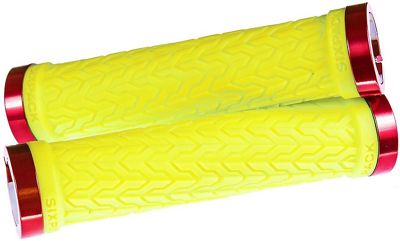 Sixpack Racing S-Trix Lock-On Grips - Neon Yellow-Red, Neon Yellow-Red