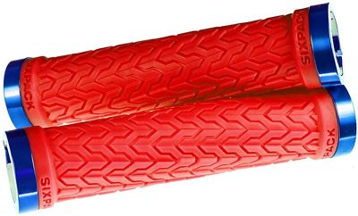 Sixpack Racing S-Trix Lock-On Grips - Red-Blue, Red-Blue