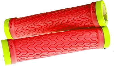 Sixpack Racing S-Trix Lock-On Grips - Red-Neon Yellow, Red-Neon Yellow