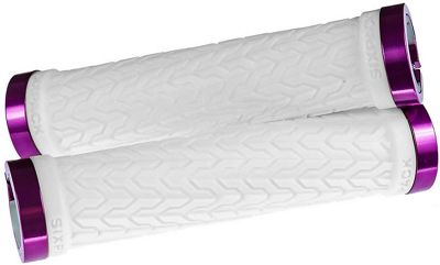 Sixpack Racing S-Trix Lock-On Grips - WHITE-PURPLE, WHITE-PURPLE