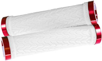 Sixpack Racing S-Trix Lock-On Grips - Blanc/Rouge, Blanc/Rouge