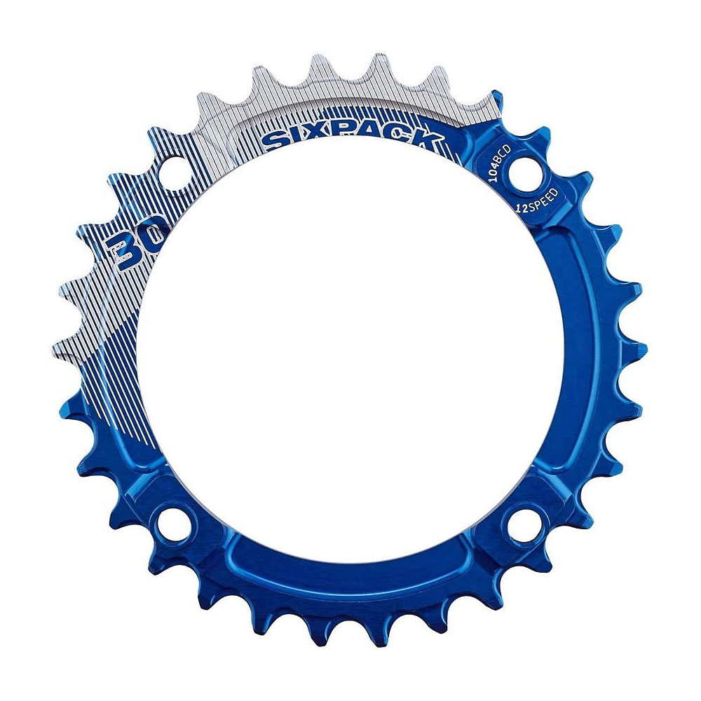 Sixpack Racing K-Ring Narrow-Wide Chainring - Bleu - 30t, Bleu