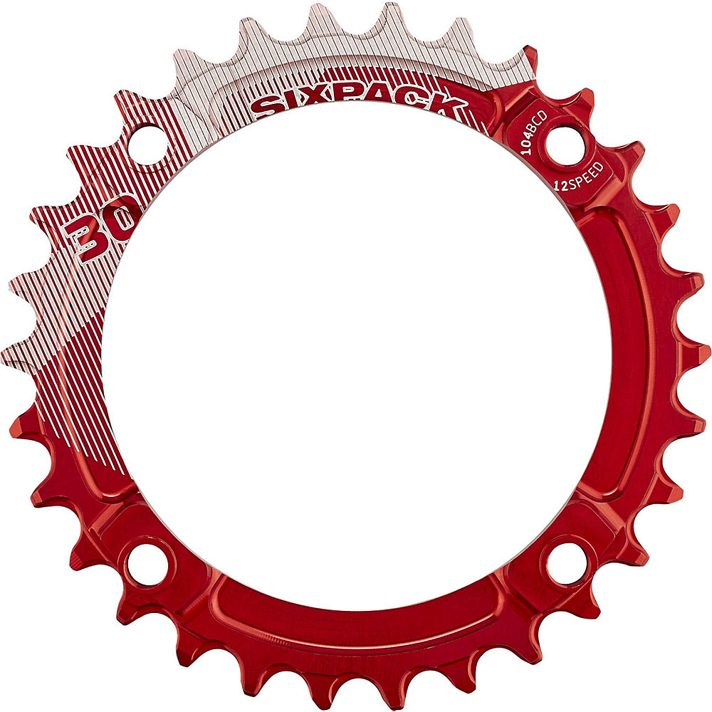 Sixpack Racing K-Ring Narrow-Wide Chainring - Rouge - 34t, Rouge