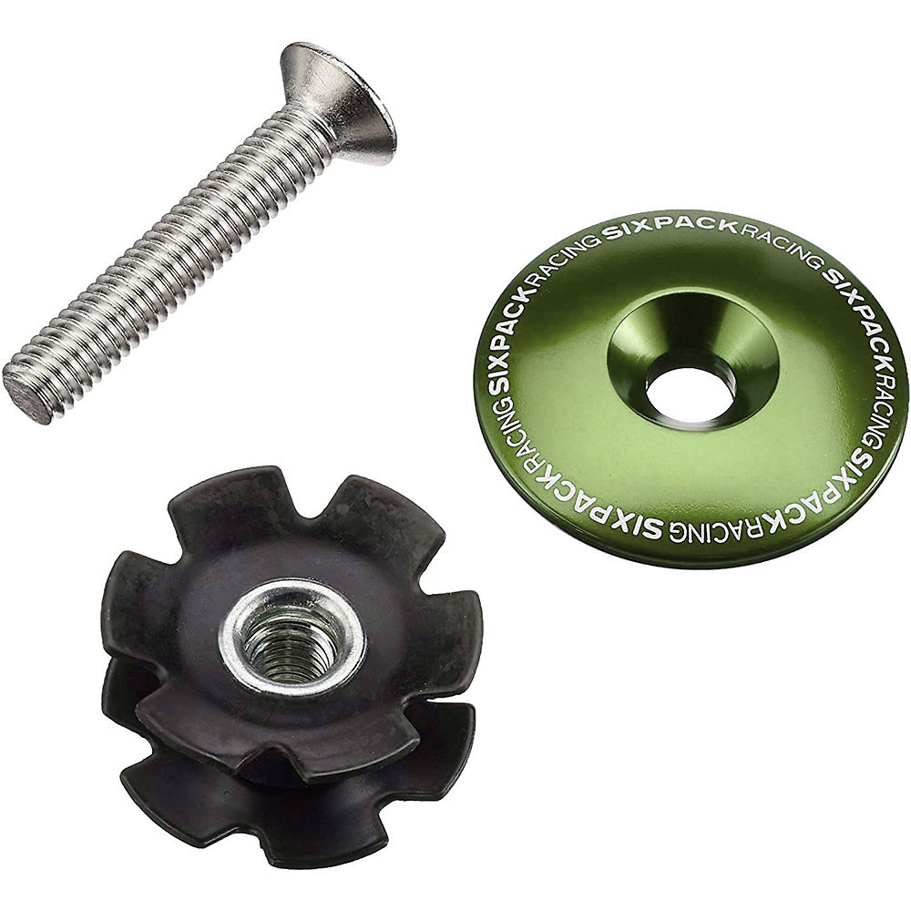 Sixpack Racing Standard Top Cap - Vert électrique - 1.1/8, Vert électrique