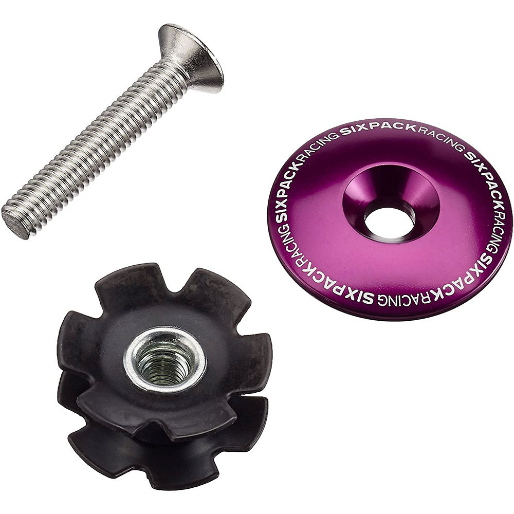 Sixpack Racing Standard Top Cap - Violet - 1.1/8, Violet