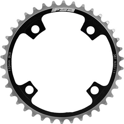 FSA SL-K ABS 4-Bolt Road Chain Ring - Black-Silver - 38t}, Black-Silver