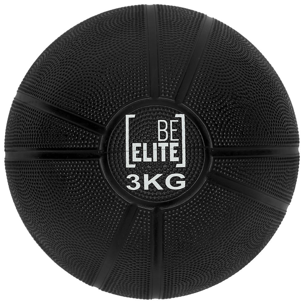 BeElite Medicine Ball 3KG - Black, Black