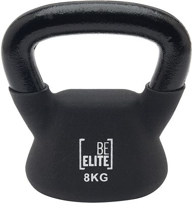 BeElite Half Neoprene Kettlebell 8KG - Black, Black