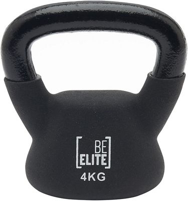 BeElite Half Neoprene Kettlebell 4KG - Black, Black