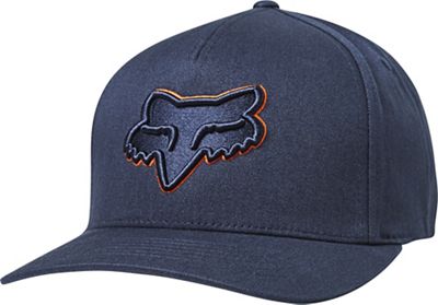 Fox Racing Epicycle Flexfit Hat  - Navy-Orange - L/XL/XXL, Navy-Orange