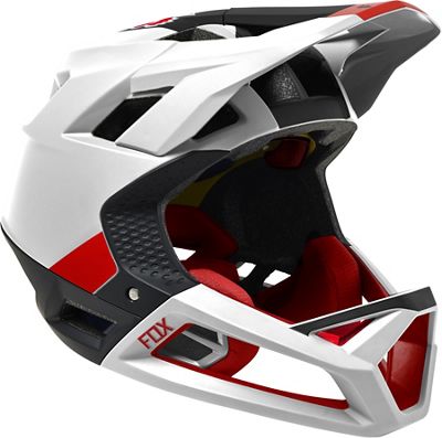 Fox Racing Proframe Full Face MTB Helmet - Black-White - L}, Black-White