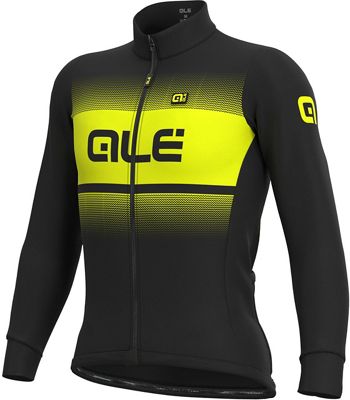 Alé Solid Blend Winter Jersey - Black Yellow - M}, Black Yellow