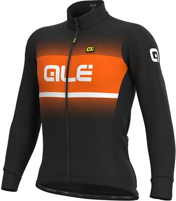 Alé Solid Blend Winter Jersey - Black-Fluro Orange - L}, Black-Fluro Orange