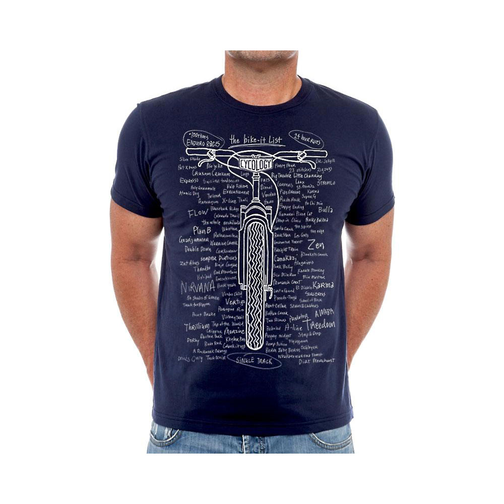 Cycology Bike it List T-Shirt - Marine - XL, Marine