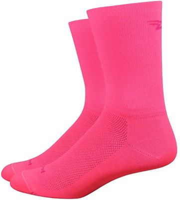 Defeet Aireator D-Logo Double Cuff Socks SS20 - Flamingo Pink - M}, Flamingo Pink