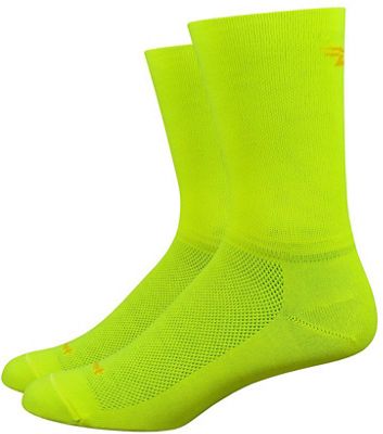 Defeet Aireator D-Logo Double Cuff Socks SS20 - Hi-Vis Yellow - S}, Hi-Vis Yellow