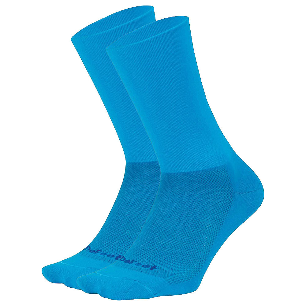 Defeet Aireator D-Logo Double Cuff Socks SS20 - Process Blue - S}, Process Blue