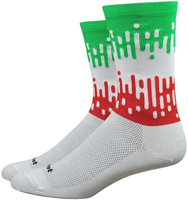 Defeet Aireator 6 Italia Socks  - Red-White-Green - M, Red-White-Green