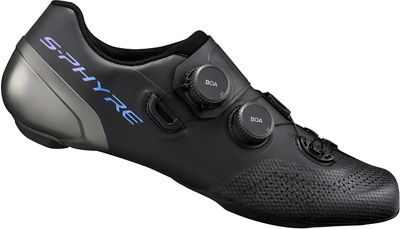 Shimano RC9 SPD-SL S-Phyre Road Shoes (RC902) 2021 - Black - EU 47.3}, Black