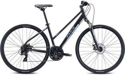 Fuji Traverse 1.7 ST Urban Bike 2022 - Satin Black - Cyan - 19", Satin Black - Cyan