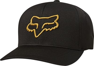 Fox Racing Lithotype Flexfit Hat  - Nero/Giallo - L/XL/XXL, Nero/Giallo