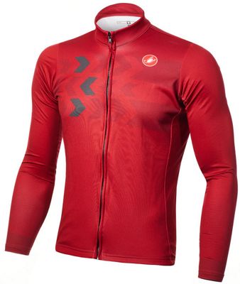 Maglia termica maniche lunghe Castelli Velocissimo (Edizione limitata)  - Deep Red-Anthracite, Deep Red-Anthracite
