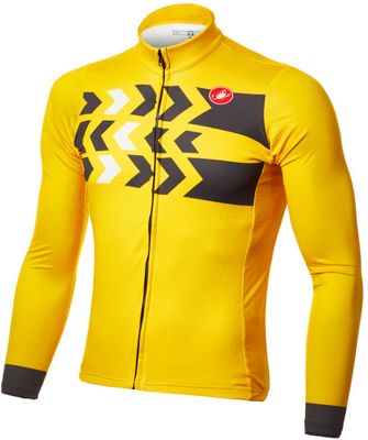 Maglia termica maniche lunghe Castelli Velocissimo (Edizione limitata)  - Yellow-Anthracite, Yellow-Anthracite