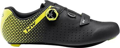 Scarpe da strada Northwave Core Plus 2 - Black-Yellow Fluo - EU 45.3, Black-Yellow Fluo
