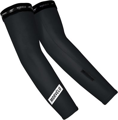 Morvelo Stealth Arm Warmers - Noir - blanc, Noir - blanc