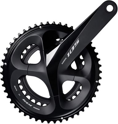 Shimano 105 R7000 11 Speed Compact Chainset - AU - Black - 50.34t}, Black