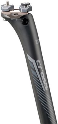 Deda Elementi Mud Cross Setback MTB Seatpost - Black - Orange Graphic - 12mm Setback, Black - Orange Graphic