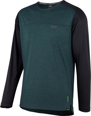 IXS Flow X Long Sleeve Jersey 2021 - Everglade-Solid Black, Everglade-Solid Black