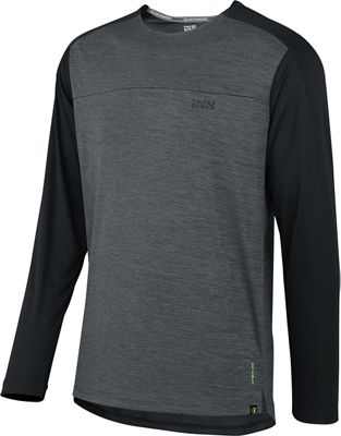 IXS Flow X Long Sleeve Jersey 2021 - Graphite-Solid Black - M}, Graphite-Solid Black
