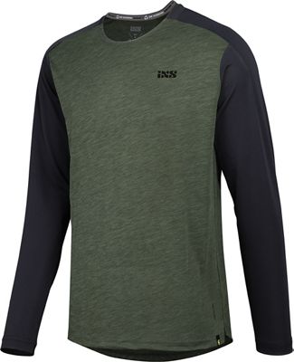 IXS Flow X Long Sleeve Jersey 2021 - Olive Black - M}, Olive Black