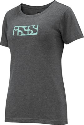 IXS Women's Brand Tee 2021 - Graphite-Celeste - XXL, Graphite-Celeste