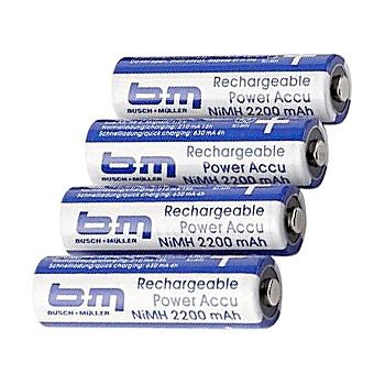 Busch & Müller NiMH AA Battery Set - Black