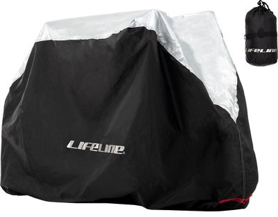 LifeLine Waterproof Single Bike Cover - Black - Single Bike}, Black
