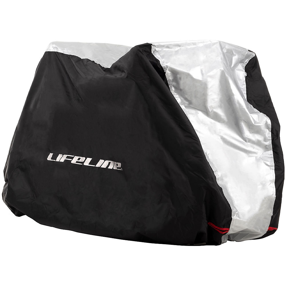 LifeLine Waterproof Double Bike Cover - Black - Two Bike}, Black
