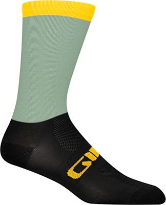 Giro Wavy Comp Racer High Rise Socks 2021 - Grey Green Wavy Sardine, Grey Green Wavy Sardine