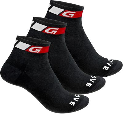 GripGrab Classic Low Cut Sock 3PACK SS21 - Black - L}, Black