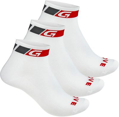 GripGrab Classic Low Cut Sock 3PACK SS21 - White - M}, White