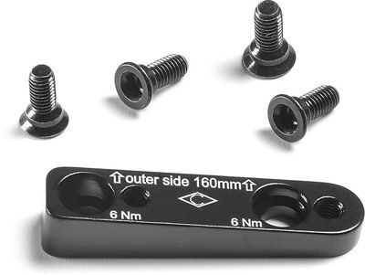 Campagnolo Rear Disc Caliper Flat Mount Adapter 2021 - Black - Inc. Bolts, Black