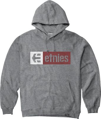 Etnies New Box Hoodie 2021 - Grey-Red - M, Grey-Red